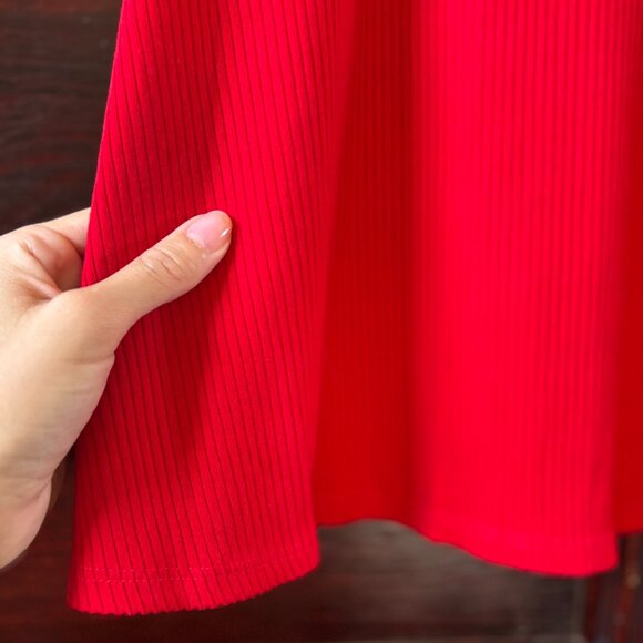 Reformation Ribbed Red Mini Dress - Picture 5 of 8